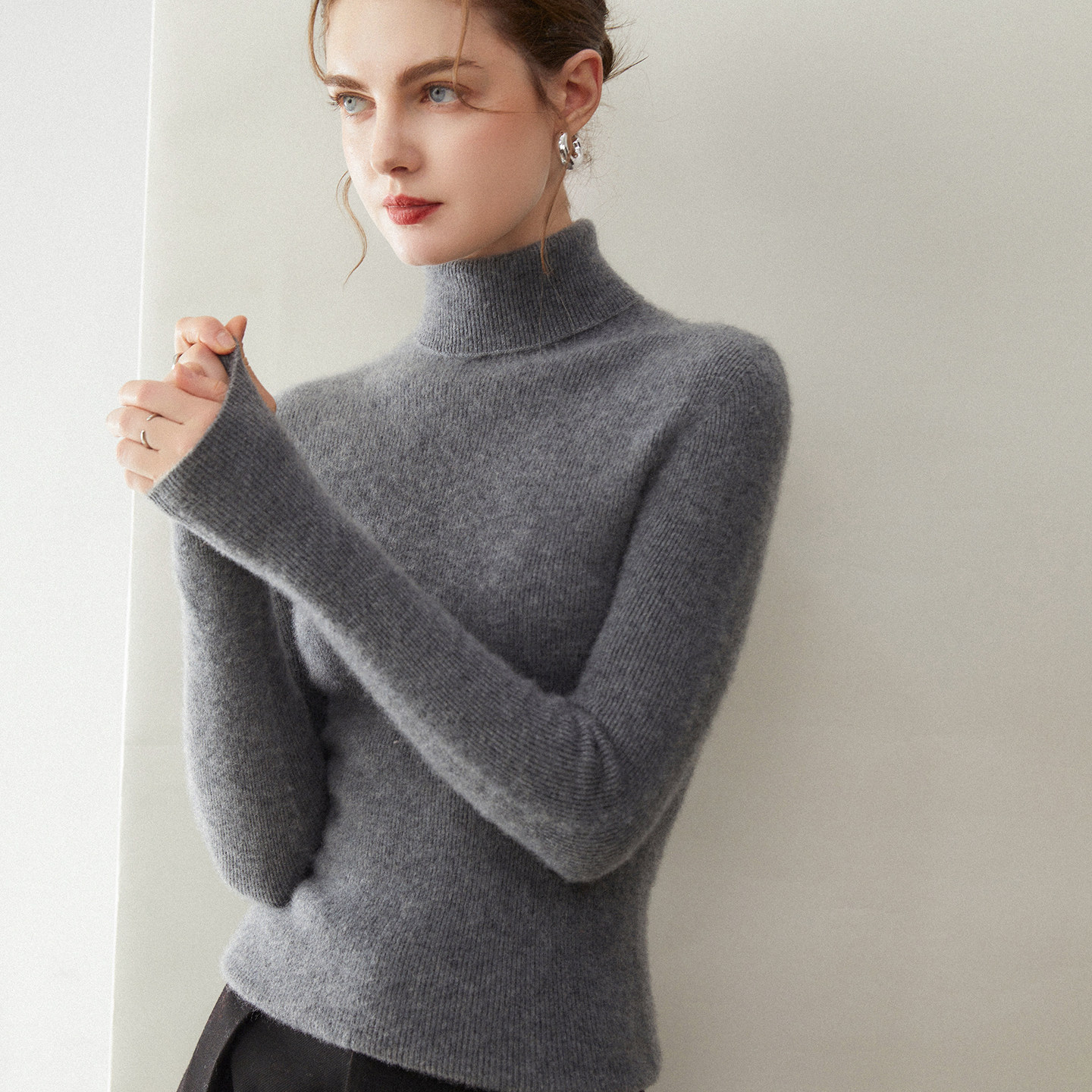 一线成衣100%纯山羊绒衫女高领毛衣打底衫纯色修身显瘦羊绒针织衫,淘宝优惠券,粉丝福利购,淘宝优惠卷