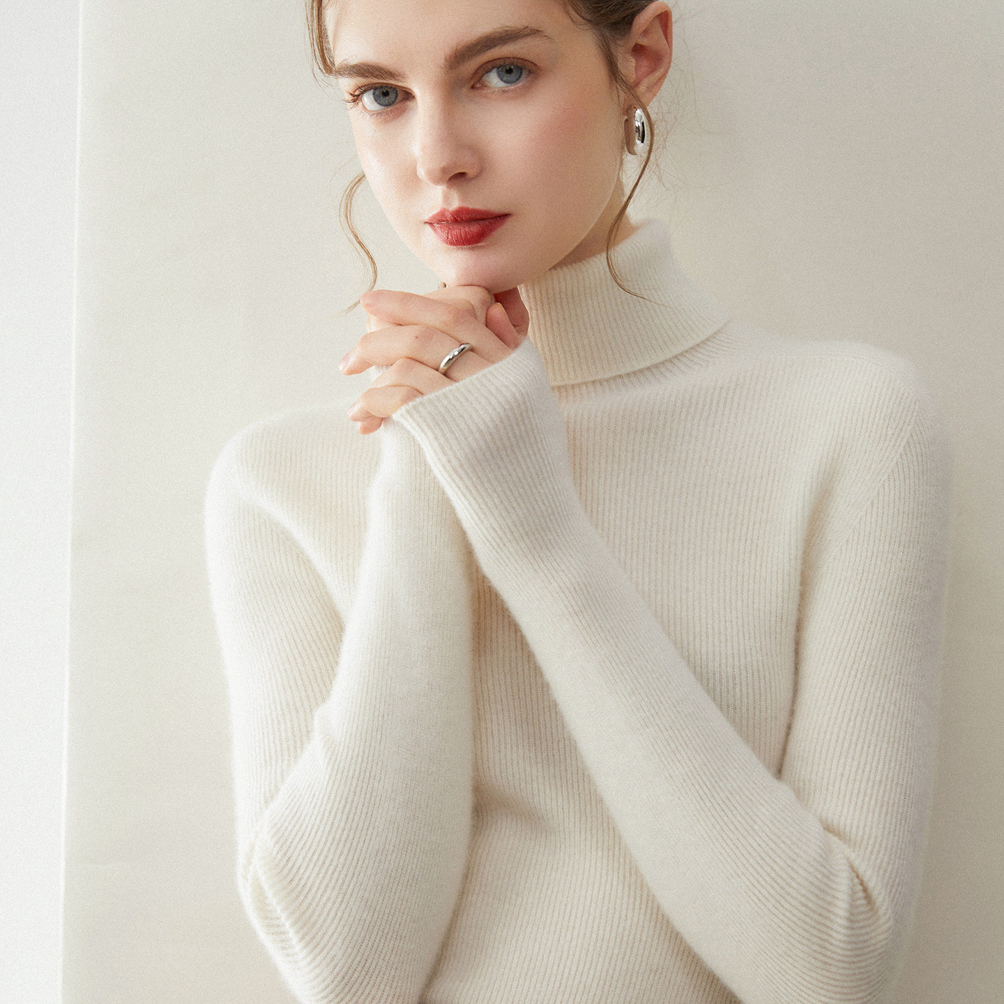 一线成衣100%纯山羊绒衫女高领毛衣打底衫纯色修身显瘦羊绒针织衫,淘宝优惠券,粉丝福利购,淘宝优惠卷