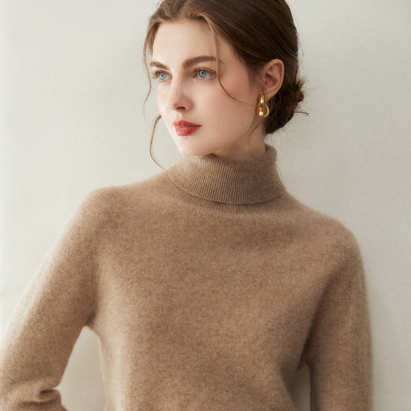 秋冬新款100%纯山羊绒衫女高领毛衣打底衫纯色百搭无缝羊绒针织衫,淘宝优惠券,粉丝福利购,淘宝优惠卷