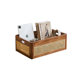 Solid wood rattan storage basket large size office miscellaneous items