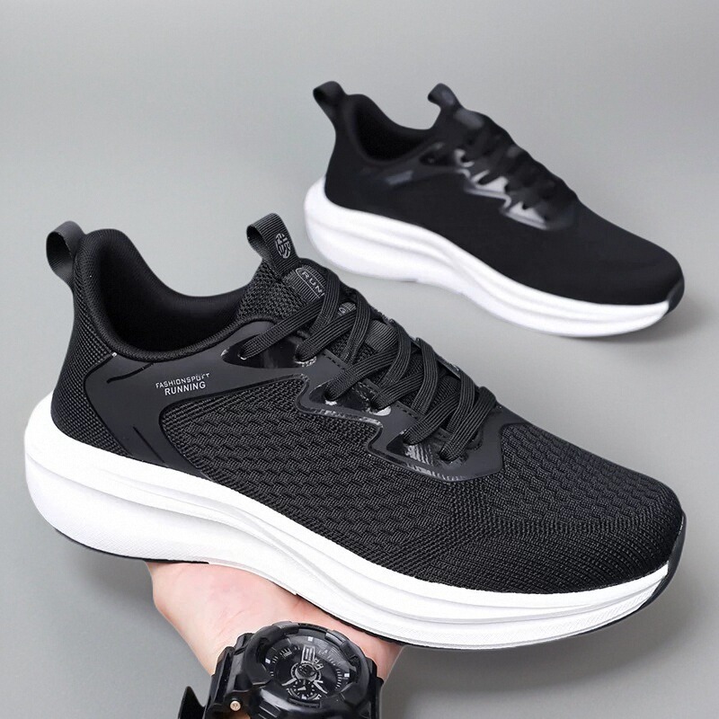 新款推荐|时尚百搭休闲男款运动鞋网面透气防滑耐磨减震跑鞋 - 图0