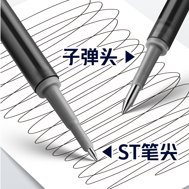 奥德美可擦笔芯按动0.5mm摩磨乐中性替换芯st/子弹头小学生晶蓝色 - 图2