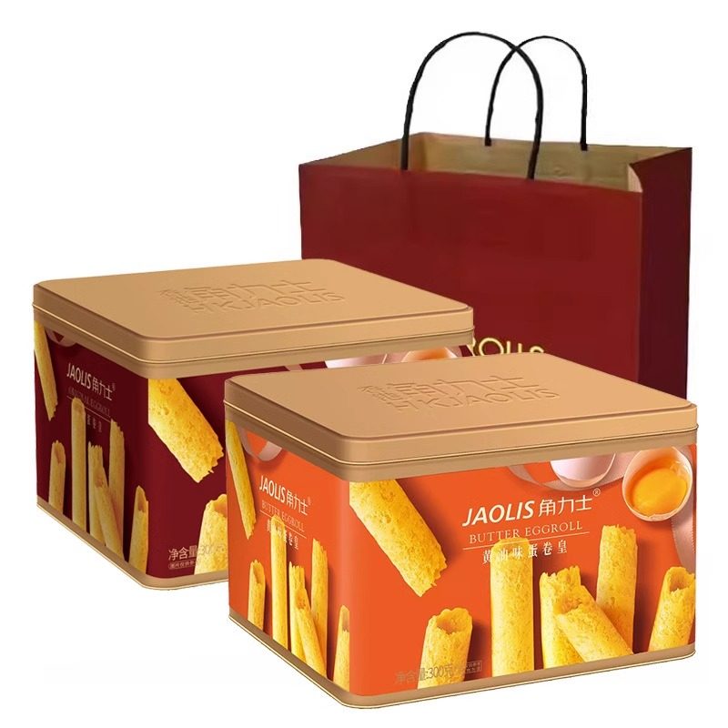 角力士蛋卷300克原味黄油味罐装零食伴手礼物糕点饼干送礼配礼袋,淘宝优惠券,粉丝福利购,淘宝优惠卷