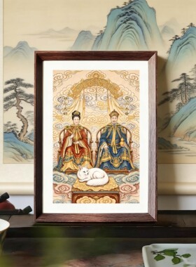 神像桌面相框摆件装饰画