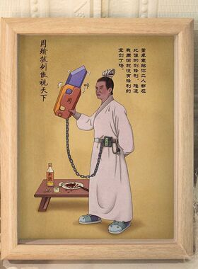 诸葛亮借东风搞笑挂画桌面摆台