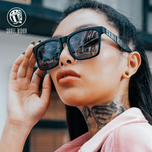 skullrider西班牙太阳眼镜女士大框偏光近视开车防紫外线网红墨镜 - 图0