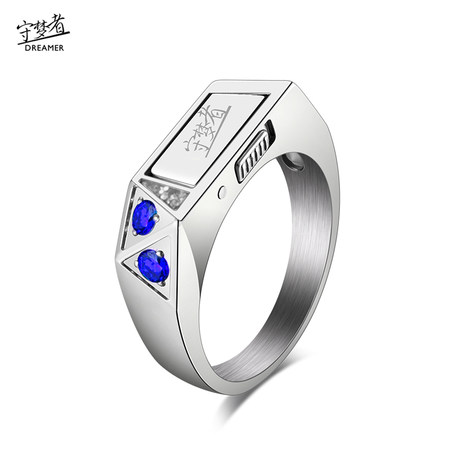 Titanium Steel Self Defense Ring Hipster Couple Diamond Studded Personality Invisible Knife Male Ring Blade Hidden