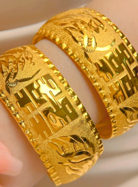镀金厘米龙凤手镯新品
