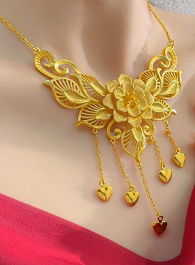 女结婚仿真三金套装龙凤手镯