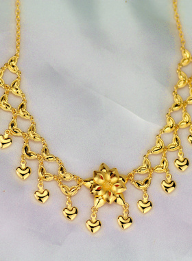 新款新娘结婚女款婚庆镀金项链