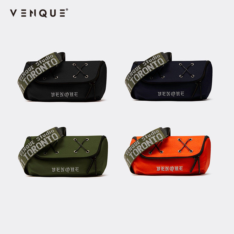 venque范克潮牌胸包女工装斜挎包 venque范克男士包袋