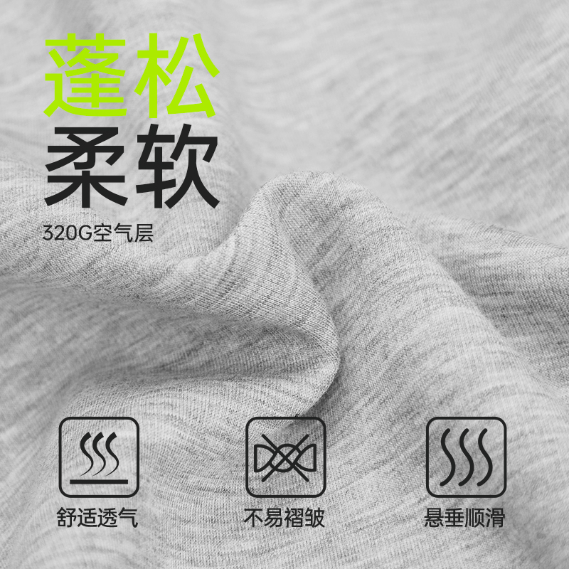 SKYHAND灰色运动裤女宽松直筒香蕉裤显瘦干练长裤气质阔腿休闲裤