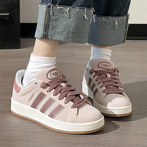 阿迪达斯三叶草女鞋2025新款运动鞋CAMPUS 00s厚底面包鞋休闲鞋 - 图0