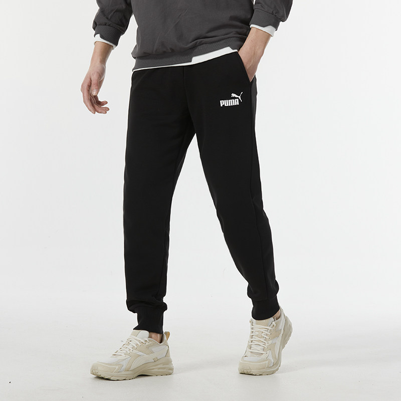 PUMA彪马运动套装男子圆领卫衣收口长裤子春季新款休闲黑色两件套,淘宝优惠券,粉丝福利购,淘宝优惠卷