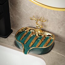 Light Extravagant Soap Box Home Ceramic Drain Soap Box Shelve Creators Creative Makeup Room Soap Racks