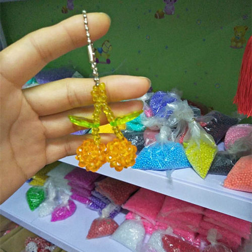 DIY手工串珠樱桃钥匙链手工珠子编织包包手机挂饰成品包邮 - 图2