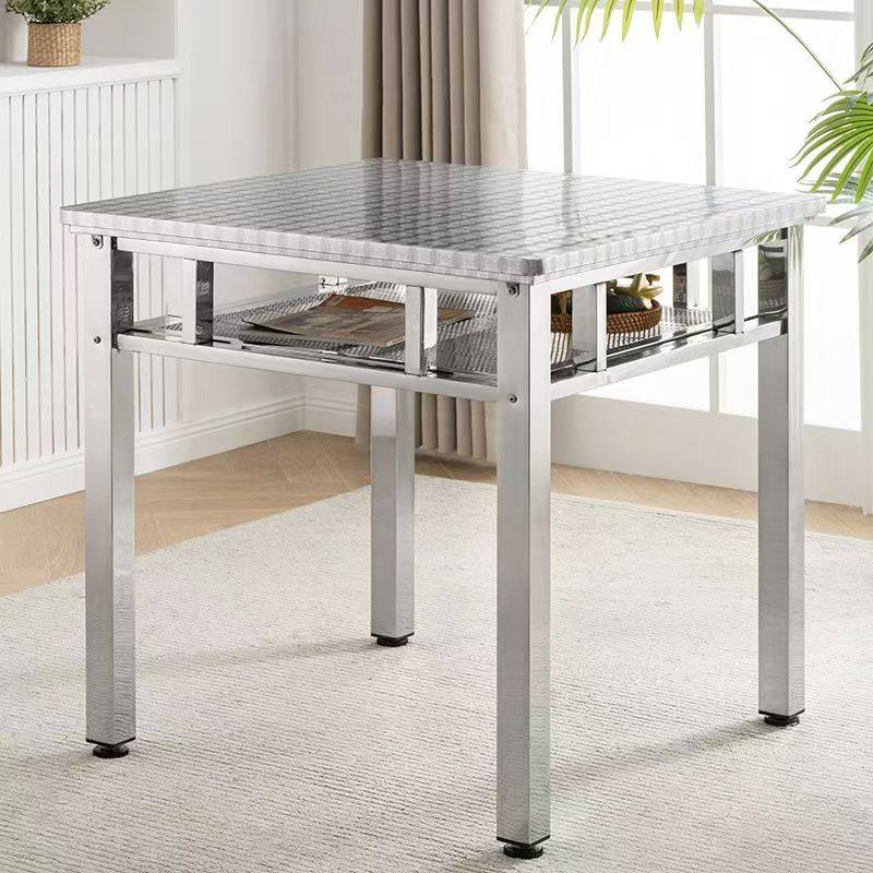 居家用餐桌不锈钢加厚四方桌出租房棋牌客厅八仙桌烤火桌家用桌子,淘宝优惠券,粉丝福利购,淘宝优惠卷