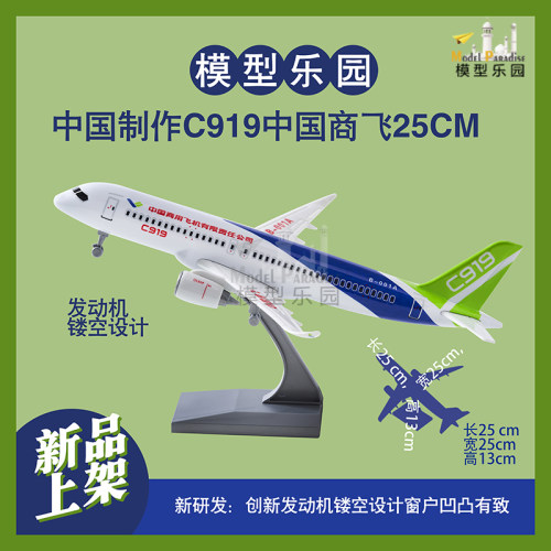 中国制造C919中国商飞47cm仿真飞机模型客机20cm客机飞机模型航模 - 图2