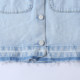 ເສື້ອຍືດແຂນສັ້ນ denim ຂອບດິບ
