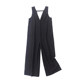 ຍີ່ປຸ່ນດ່ຽວ suspender jumpsuit summer ການຄ້າຕ່າງປະເທດໃຫມ່ຂອງແມ່ຍິງ V-neck backless ສີແຂງ stretch straight wide-leg pants 29625