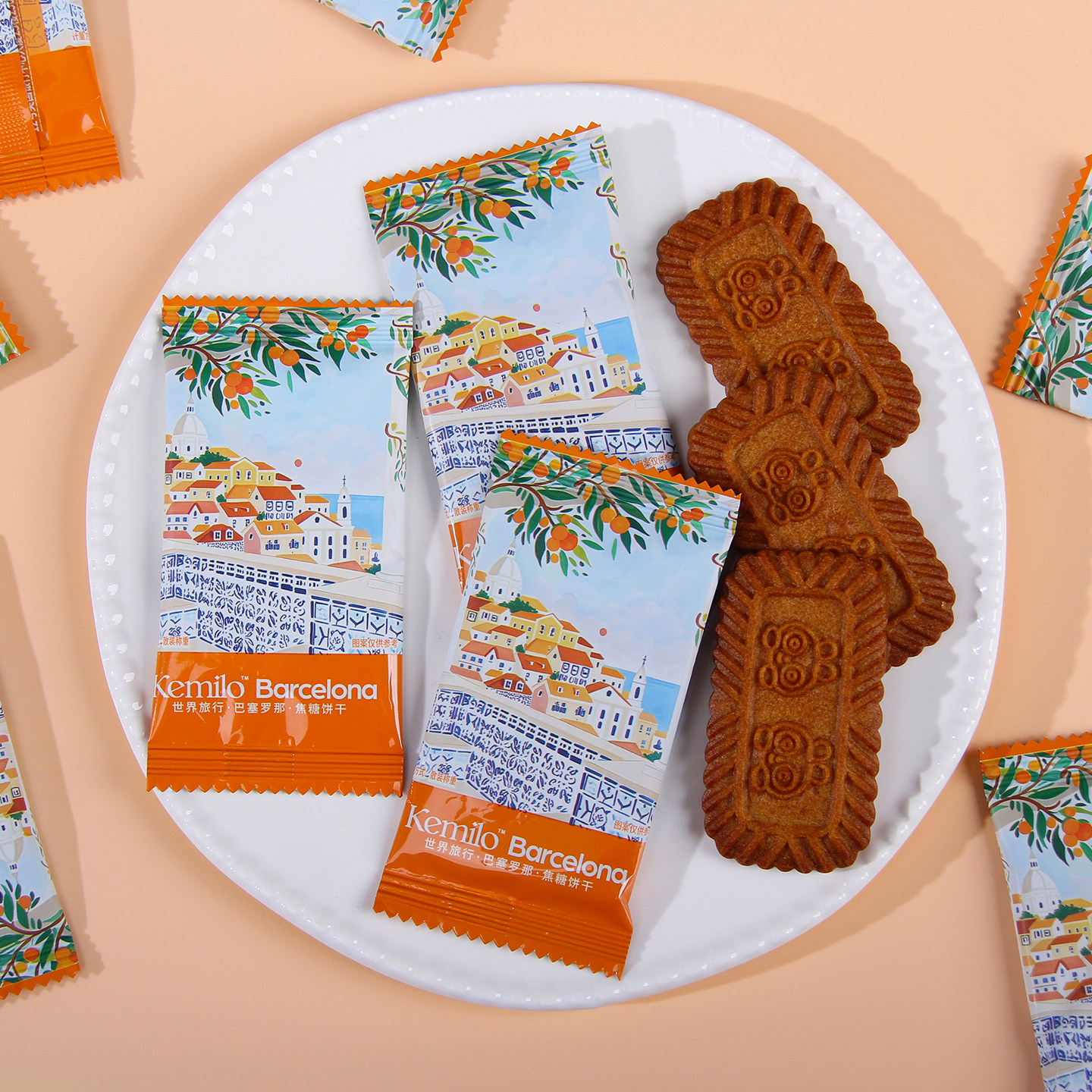 羽田铭菓世界旅行巴赛罗那焦糖饼干薄酥脆结婚喜糖果喜饼干小零食,淘宝优惠券,粉丝福利购,淘宝优惠卷