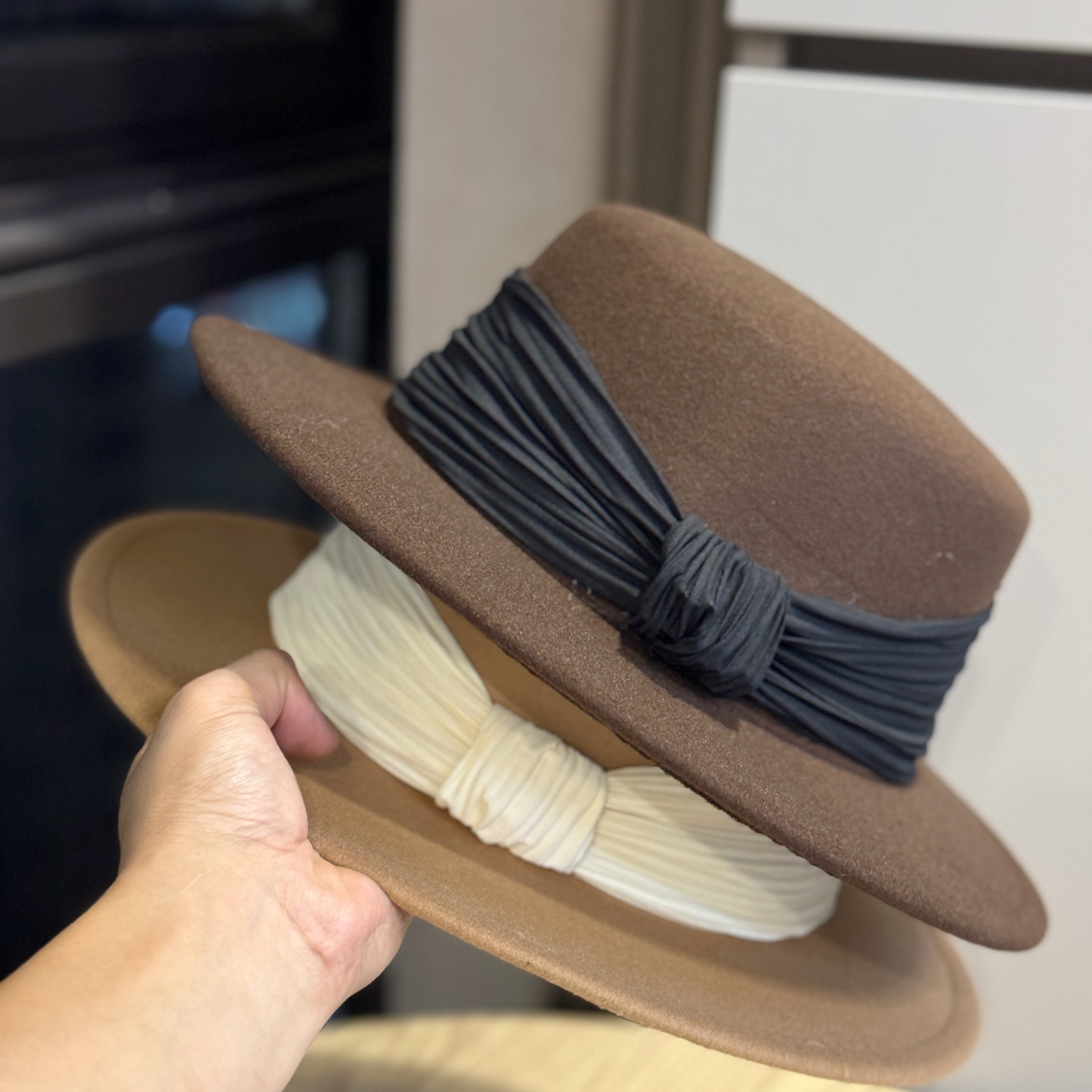 法式羊毛呢金丝带礼帽女士秋冬保暖轻奢爵士帽保暖法式复古时装帽,淘宝优惠券,粉丝福利购,淘宝优惠卷