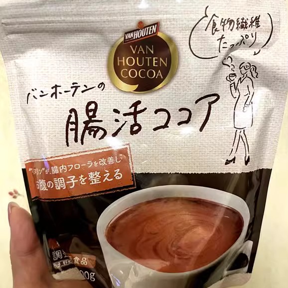 现日本原装 van Houten cocoa 片冈物产牛奶可可粉 巧克力粉288g