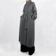 Jieyu JIEYU high collar lace-up double-sided wool long coat