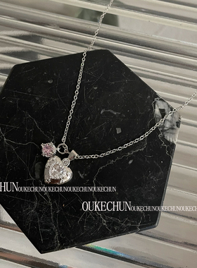 小众轻奢简约爱心项链y2k辣妹女