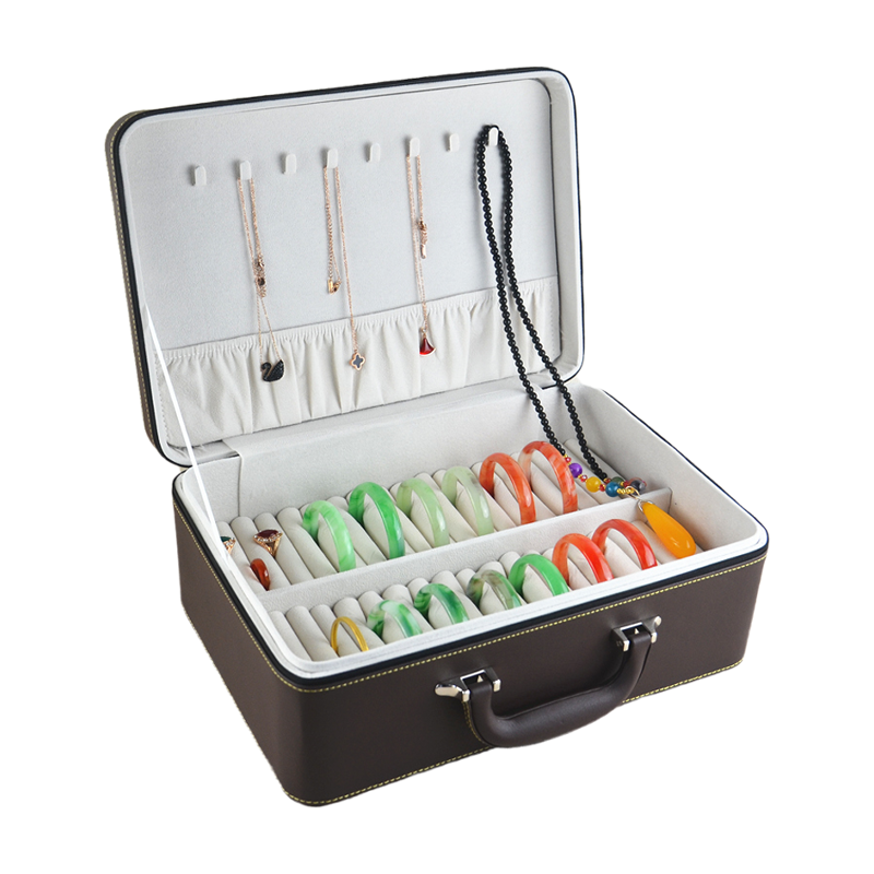 多规格珠宝手镯箱包金银玉器戒指吊坠项链首饰品收纳包便携展示盒 - 图0