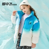 Детский зимний бархатный пуховик, 2023, в западном стиле, градиент, подходит для подростков