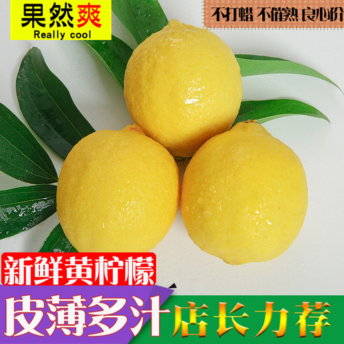 四川安岳黄柠檬新鲜6斤一级果皮薄多汁柃檬香水整箱包邮5当季批发 - 图2