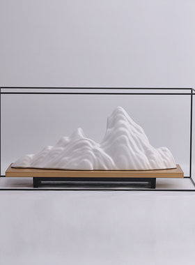 新中式陶瓷假山摆件样板房