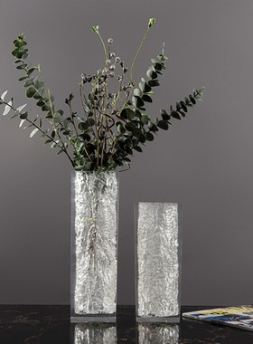 轻奢样板房客厅插花软装饰工艺品