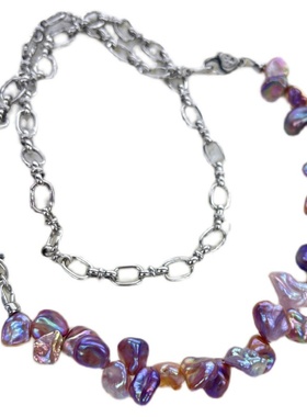 奥瑞缇炫彩花瓣梦幻彩虹项链