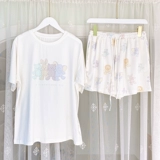 Японские милые легкие и тонкие шорты, штаны, пижама, комплект, короткий рукав