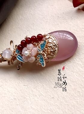 原创簪子景泰蓝故宫风古风发饰