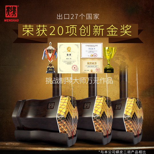 Wen Shao Ebony Erhu Musical Instruments Adult High Volume Suzhou