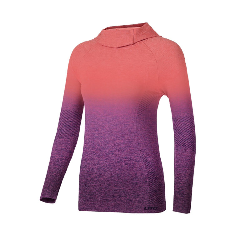 【清仓】UTO悠途运动连帽衫女户外跑步登山速干长袖马拉松排汗T恤,淘宝优惠券,粉丝福利购,淘宝优惠卷