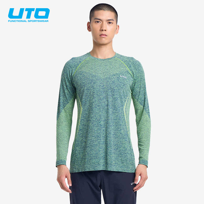 UTO悠途运动T恤女速干跑步长袖男户外徒步健身排汗上衣春秋新品,淘宝优惠券,粉丝福利购,淘宝优惠卷