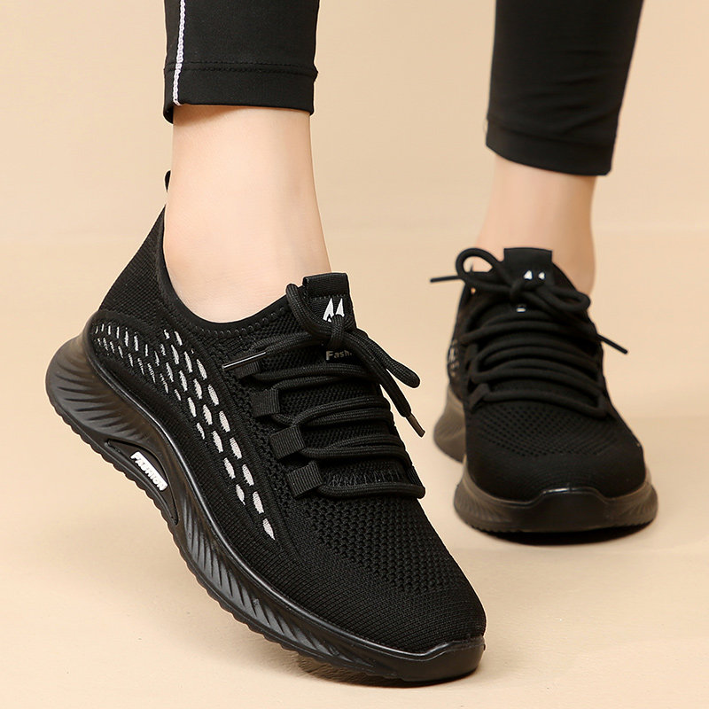 织丽妈妈款运动鞋春秋休闲软底黑色中老年旅游鞋老人大码健步女鞋,淘宝优惠券,粉丝福利购,淘宝优惠卷