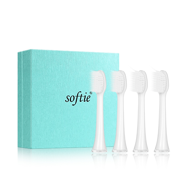 softie 舒米尔日本0.01mm超细软毛清洁电动牙刷刷头4个装 - 图2