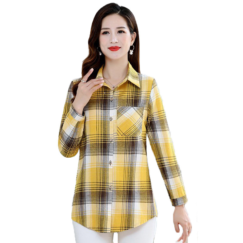 中老年女装春秋长袖50岁翻领衬衫 泰妃中老年女装