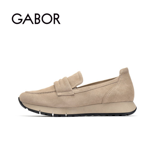 Gabor德国嘉步400601单鞋 26AW秋冬新品 绒面厚底乐福鞋 - 图2