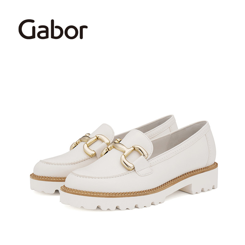 Gabor德国嘉步45246单鞋 加厚低跟平底一脚蹬乐福鞋女,淘宝优惠券,粉丝福利购,淘宝优惠卷