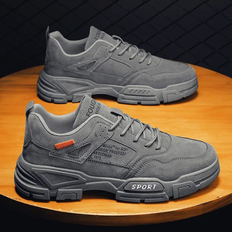 鞋子男2025年新款秋季透气工装鞋百搭潮流低帮板鞋男士防滑工作鞋 - 图2