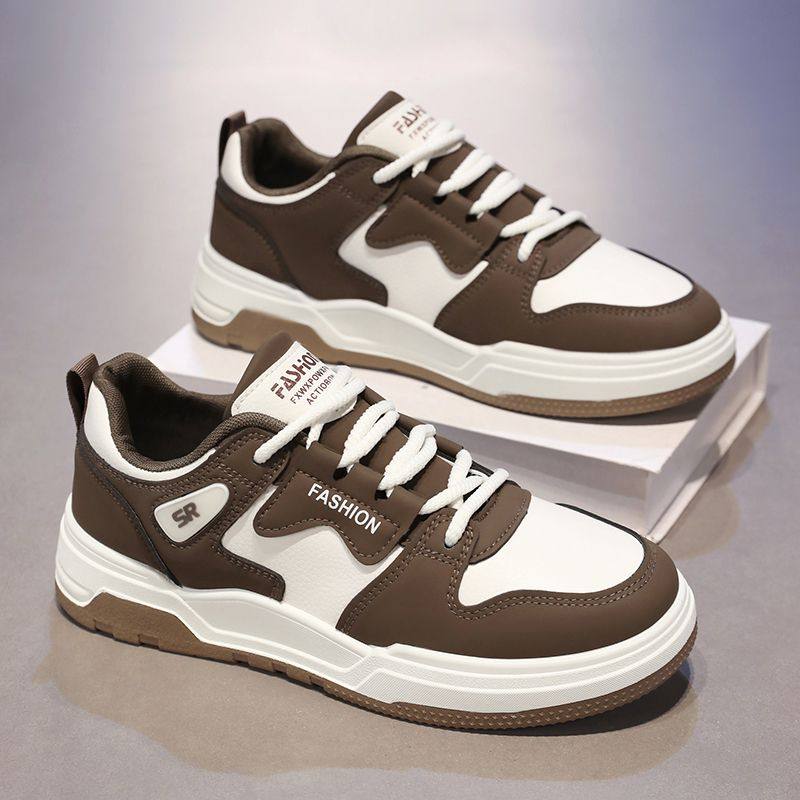 男鞋2025冬季新款黑白拼色青少年国潮板鞋韩版百搭休闲运动鞋潮鞋,淘宝优惠券,粉丝福利购,淘宝优惠卷