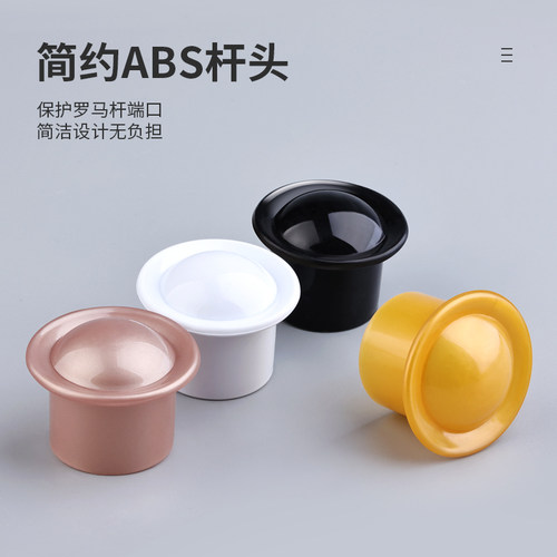 锌合金罗马杆加厚窗帘杆含配件整套窗帘滑杆顶装侧装卧室客厅阳台 - 图2