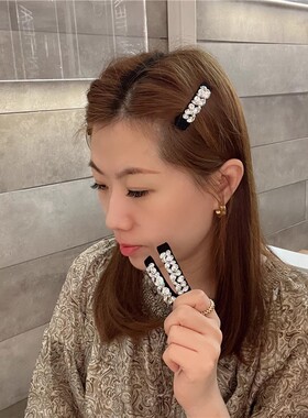 韩版网红闪钻刘海发夹东大门同款可爱边夹压夹ins少女迷你鬓角