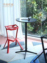 MATTLIFE Nordic Ins Bar Table Bar Table Modern Minimalist Online Red Milk Tea Shop Sweet Shop High Foot Table Creativity